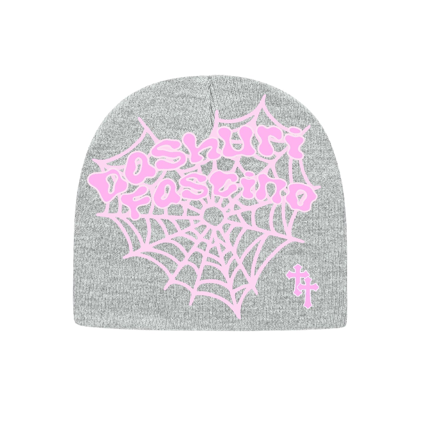 Pink Heart Web Beanies