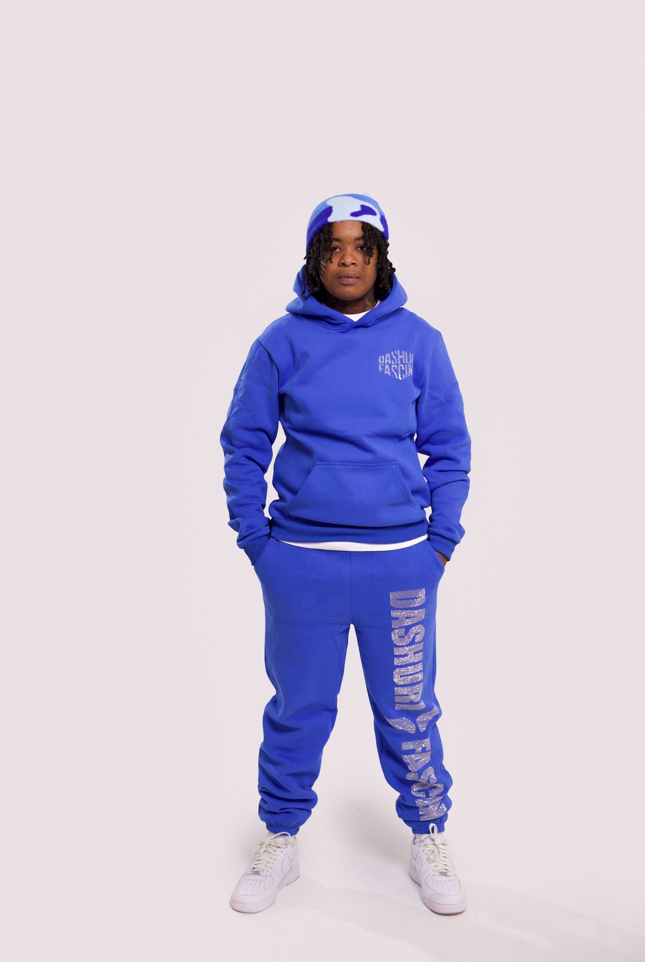 Blue Dashuri Diamond Sweatsuit