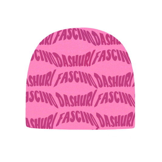 Pink Allover Logo Beanie
